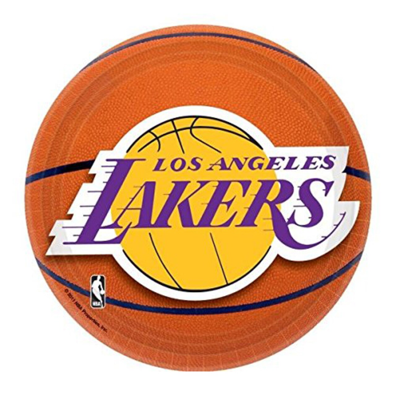 7&#x22; La Lakers Round Plates